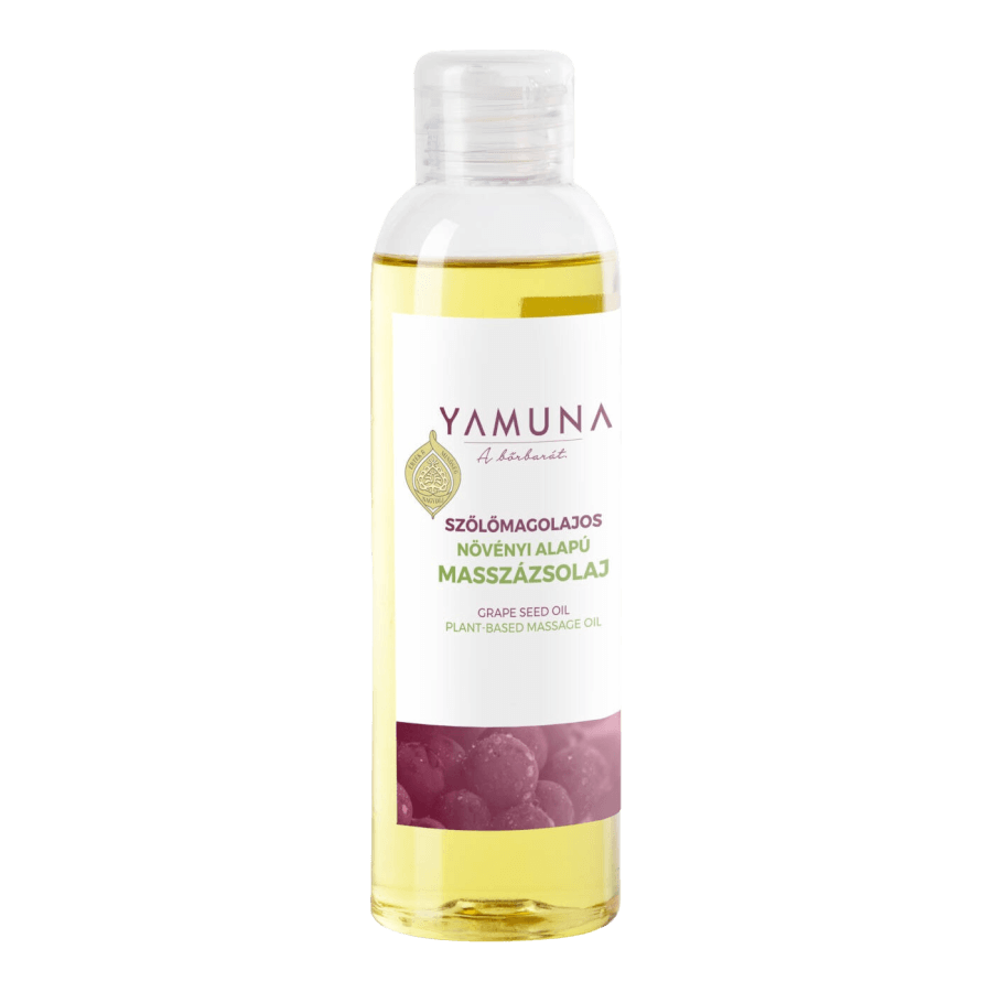 Szőlőmagolajos növényi alapú masszázsolaj - 250ml - színezék-, parabén- és paraffin mentes