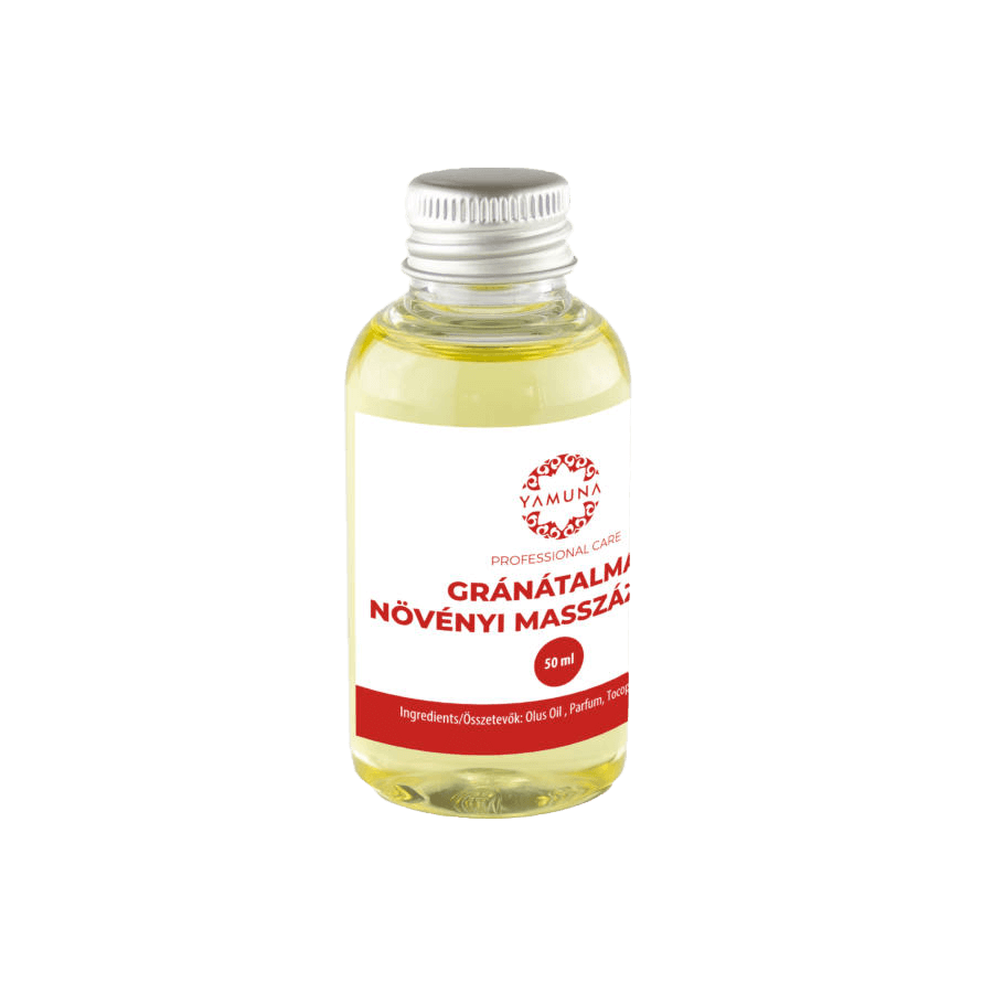 Gránátalmás növényi alapú masszázsolaj - 50ml - színezék-, parabén- és paraffin mentes